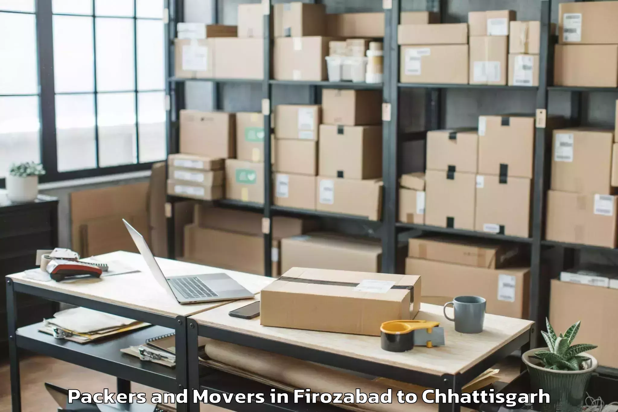 Affordable Firozabad to Bastanar Packers And Movers